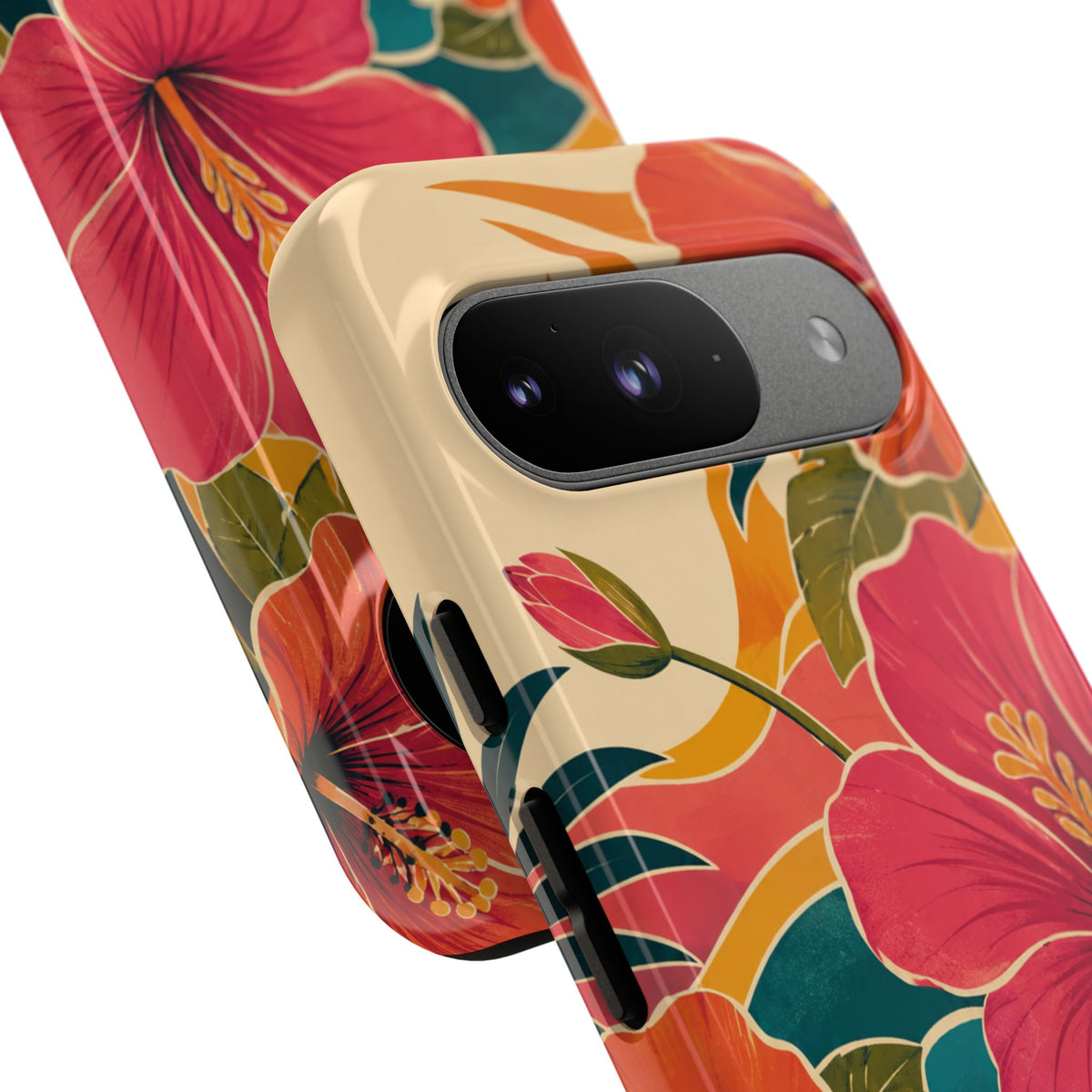 Tropical Floral Tough Phone Case — Sunset Vibes  Protective Cover