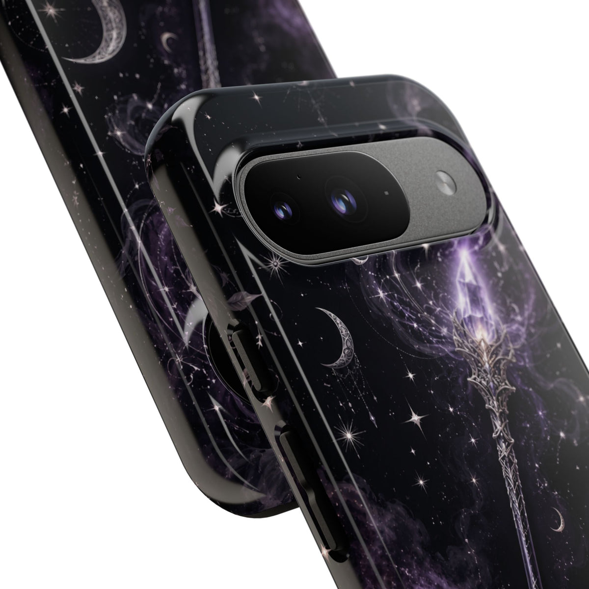 Celestial Magic Wand Phone Case — Mystic Moon & Stars Galaxy Tough Case