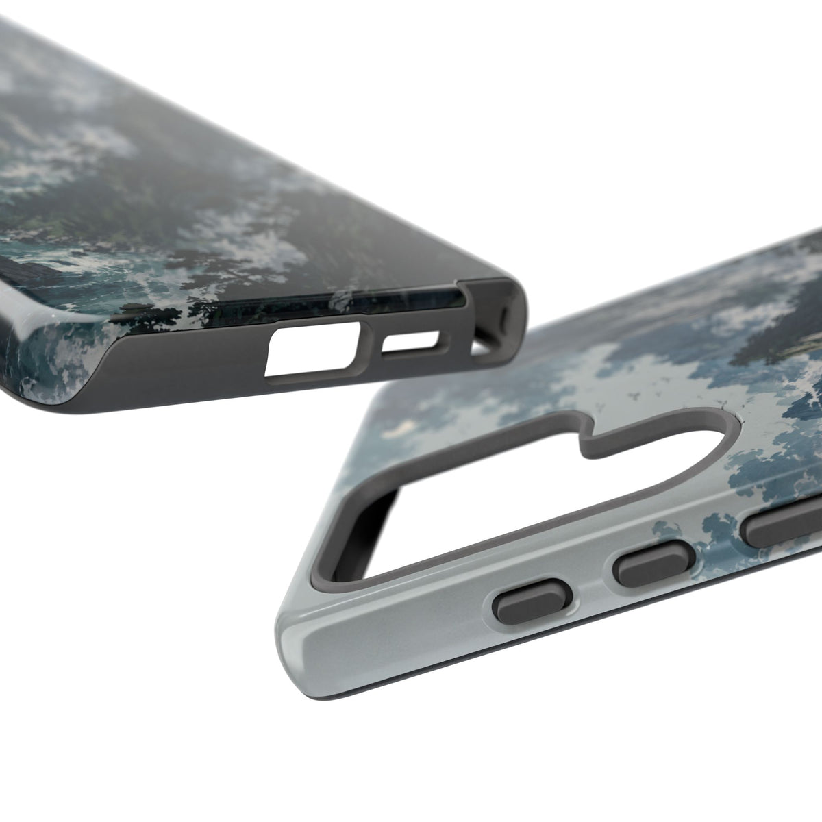 Mountain Landscape Phone Case — Misty Peaks Protective Tough Case