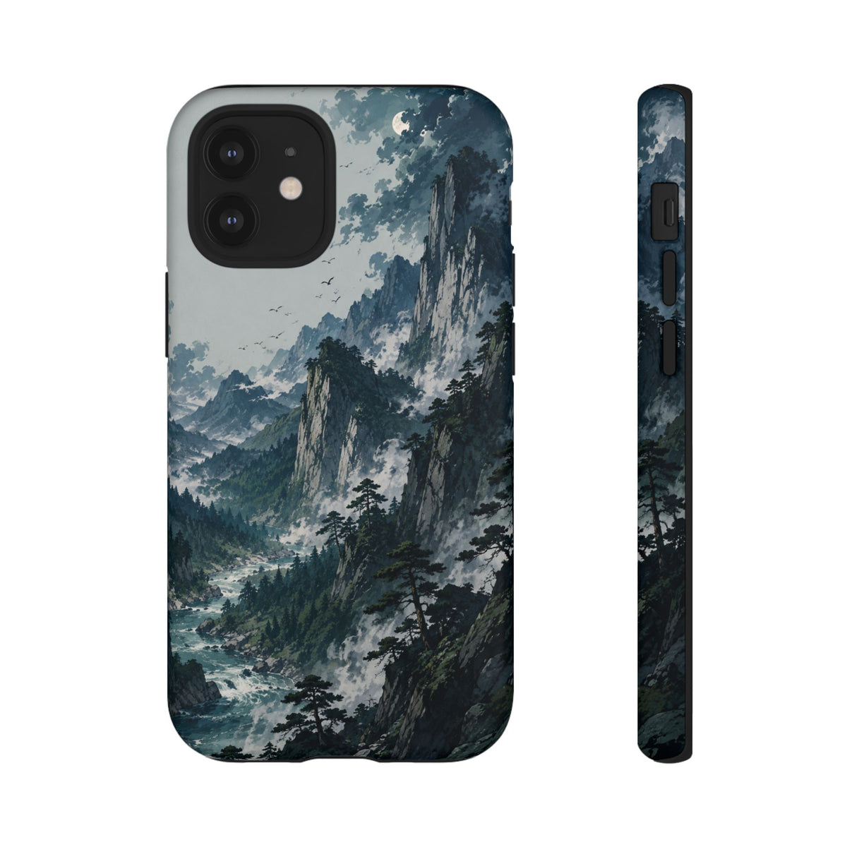 Mountain Landscape Phone Case — Misty Peaks Protective Tough Case