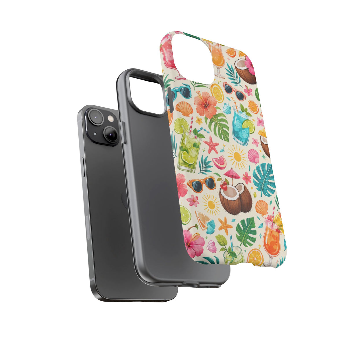 Tropical Cocktail Phone Case — Summer Beach Pattern iPhone Case