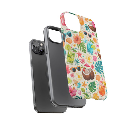 Tropical Cocktail Phone Case — Summer Beach Pattern iPhone Case