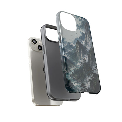Mountain Landscape Phone Case — Misty Peaks Protective Tough Case