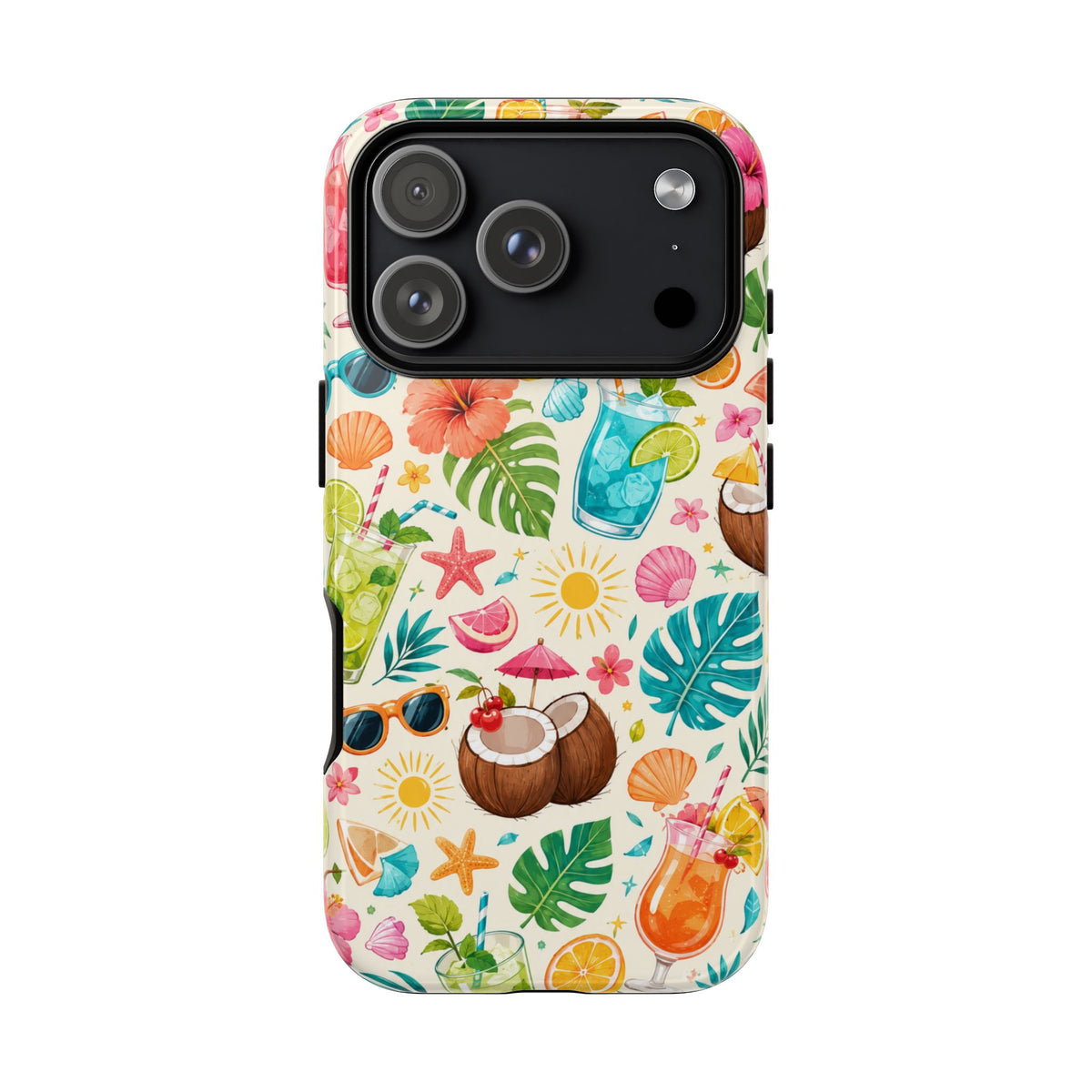 Tropical Cocktail Phone Case — Summer Beach Pattern iPhone Case