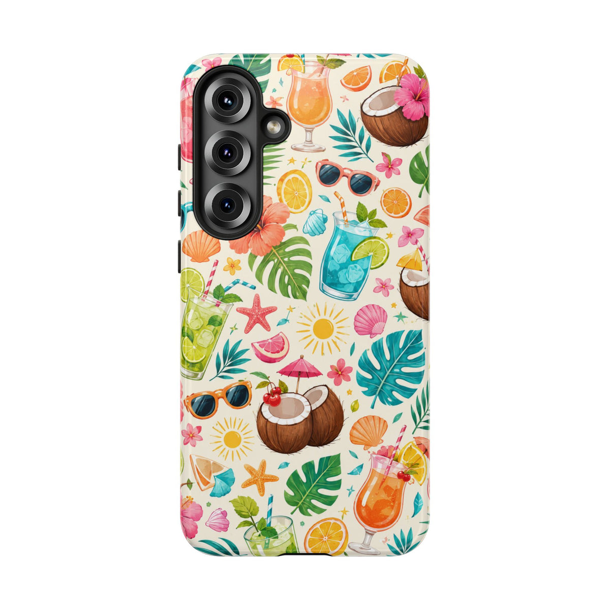 Tropical Cocktail Phone Case — Summer Beach Pattern iPhone Case