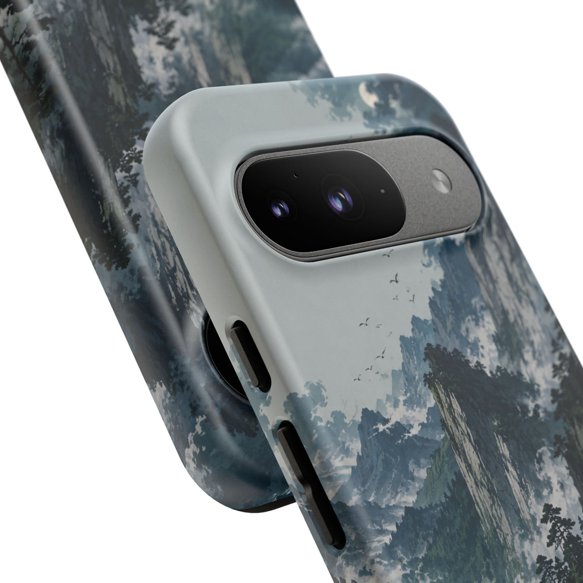 Mountain Landscape Phone Case — Misty Peaks Protective Tough Case
