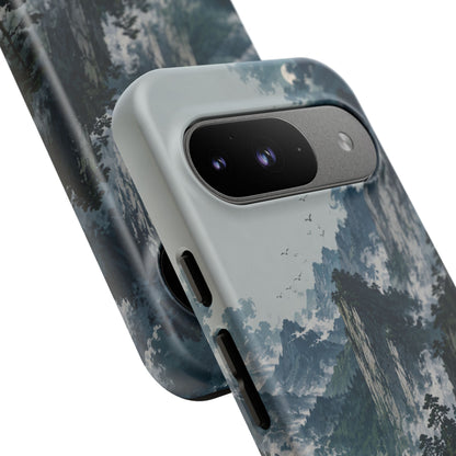 Mountain Landscape Phone Case — Misty Peaks Protective Tough Case