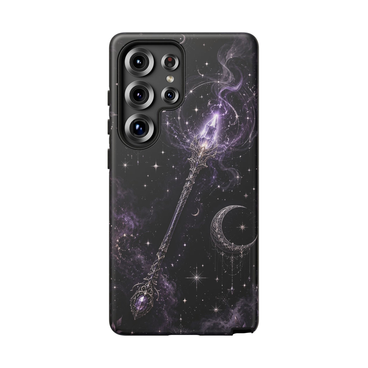 Celestial Magic Wand Phone Case — Mystic Moon & Stars Galaxy Tough Case