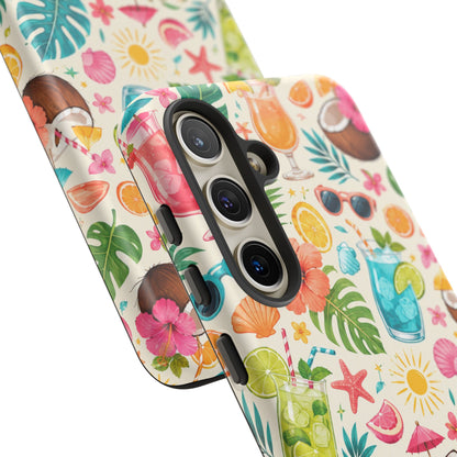 Tropical Cocktail Phone Case — Summer Beach Pattern iPhone Case