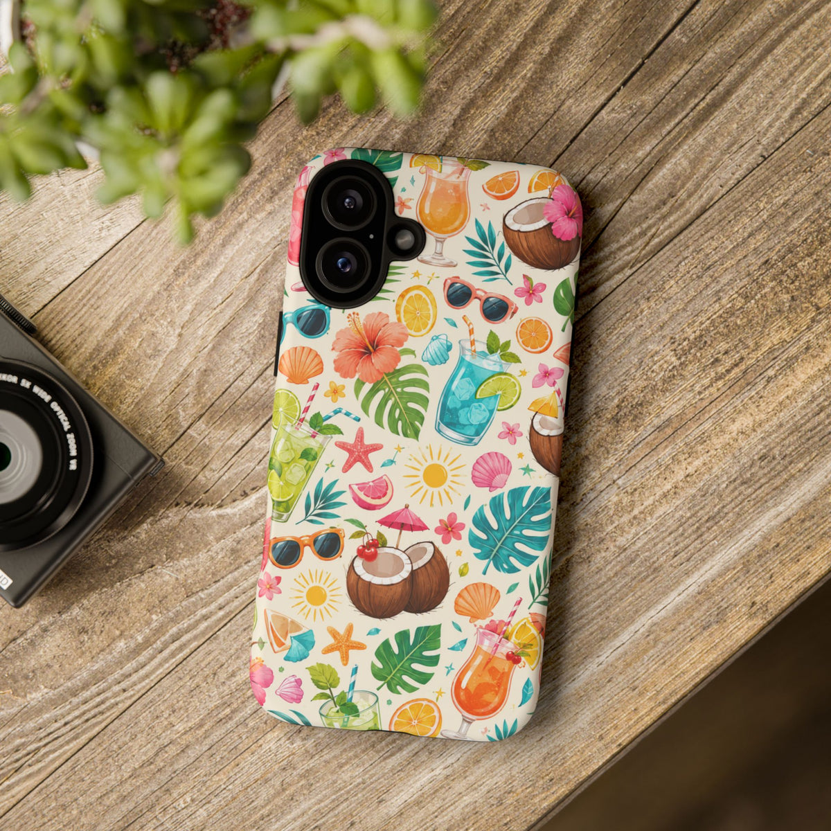 Tropical Cocktail Phone Case — Summer Beach Pattern iPhone Case