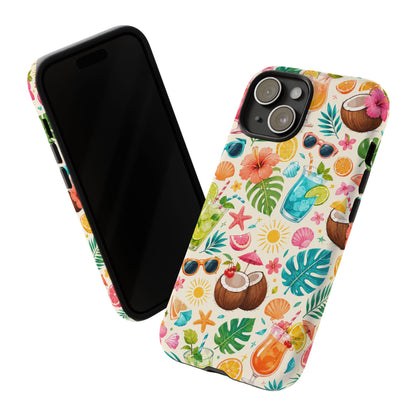 Tropical Cocktail Phone Case — Summer Beach Pattern iPhone Case