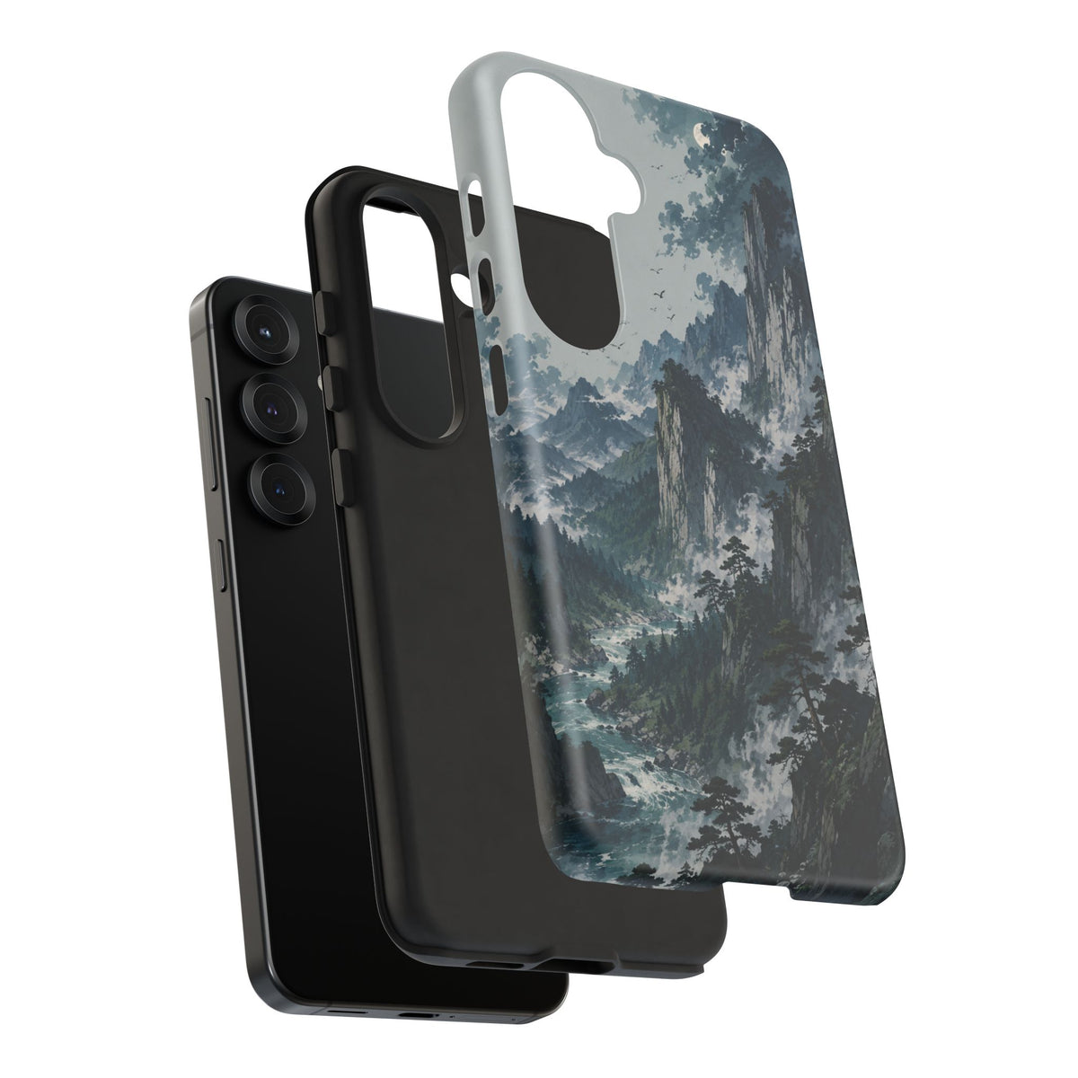 Mountain Landscape Phone Case — Misty Peaks Protective Tough Case