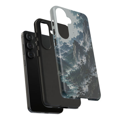 Mountain Landscape Phone Case — Misty Peaks Protective Tough Case