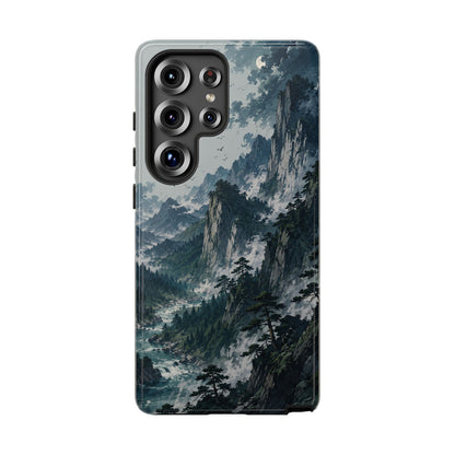 Mountain Landscape Phone Case — Misty Peaks Protective Tough Case