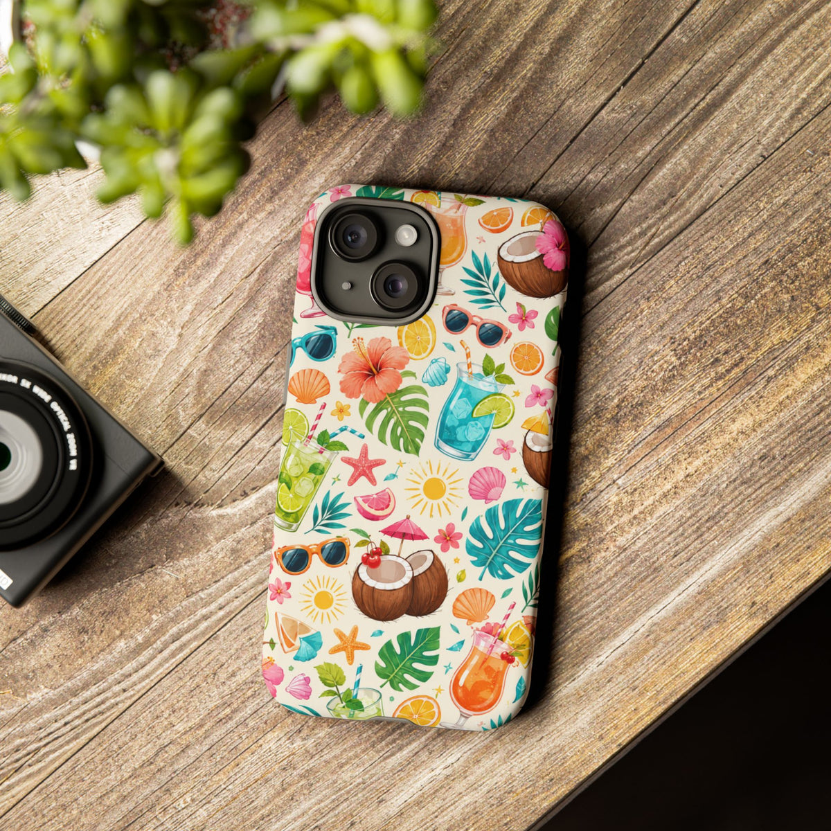 Tropical Cocktail Phone Case — Summer Beach Pattern iPhone Case