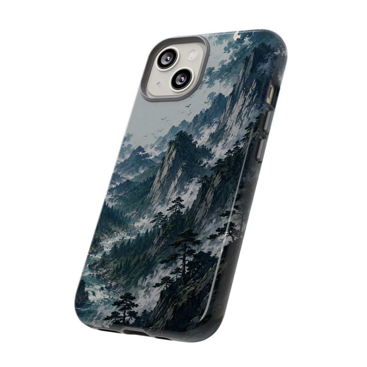 Mountain Landscape Phone Case — Misty Peaks Protective Tough Case