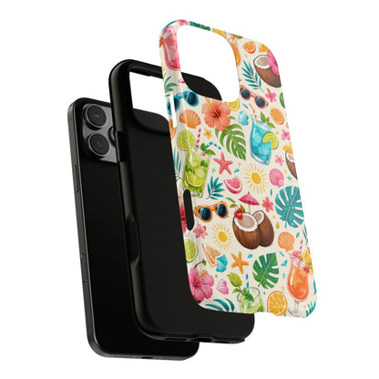 Tropical Cocktail Phone Case — Summer Beach Pattern iPhone Case