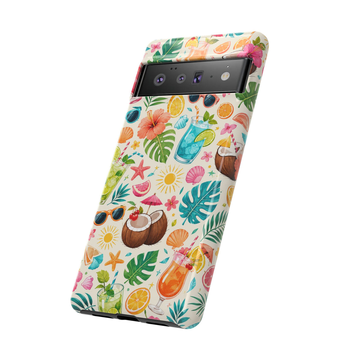Tropical Cocktail Phone Case — Summer Beach Pattern iPhone Case