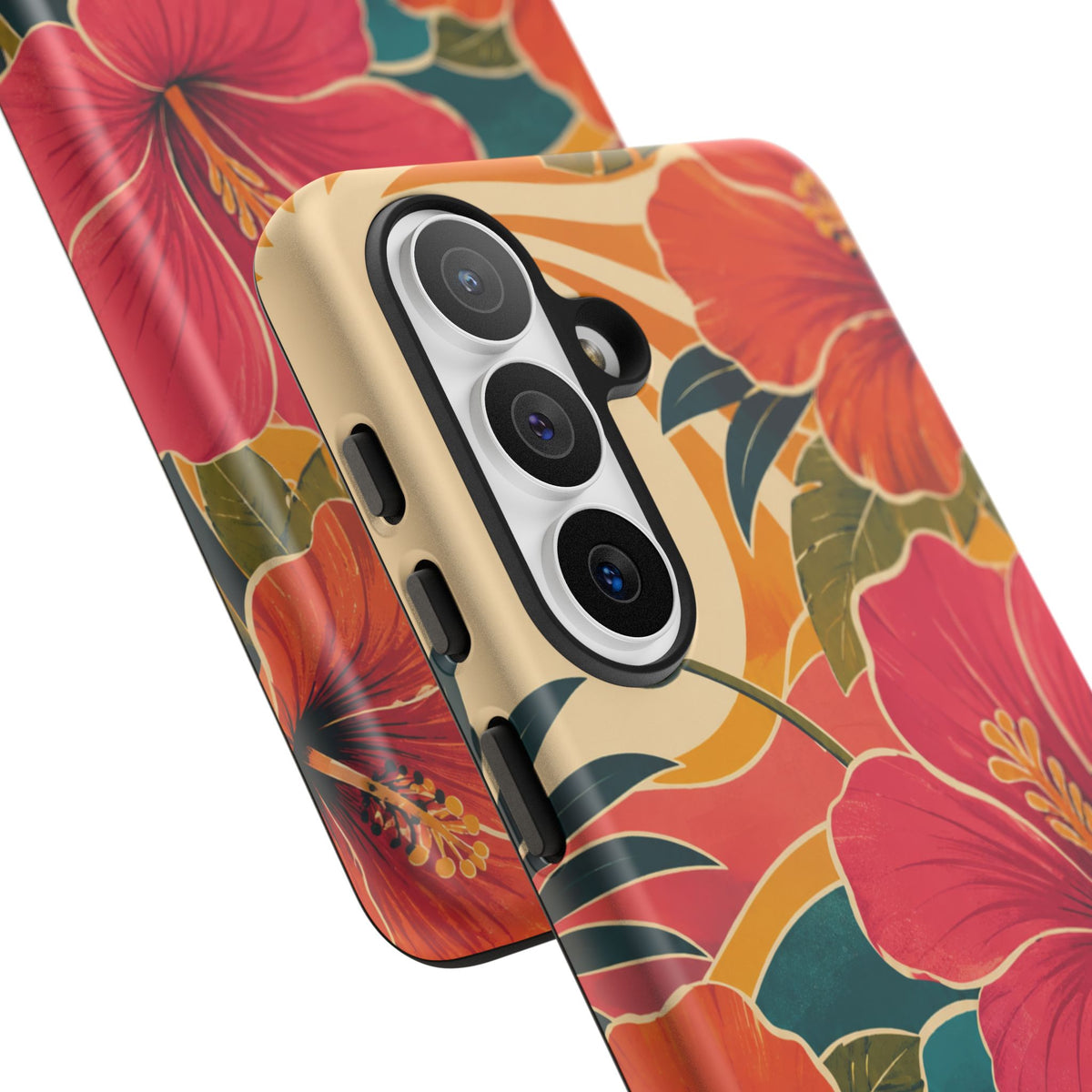 Tropical Floral Tough Phone Case — Sunset Vibes  Protective Cover