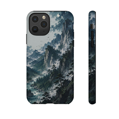 Mountain Landscape Phone Case — Misty Peaks Protective Tough Case