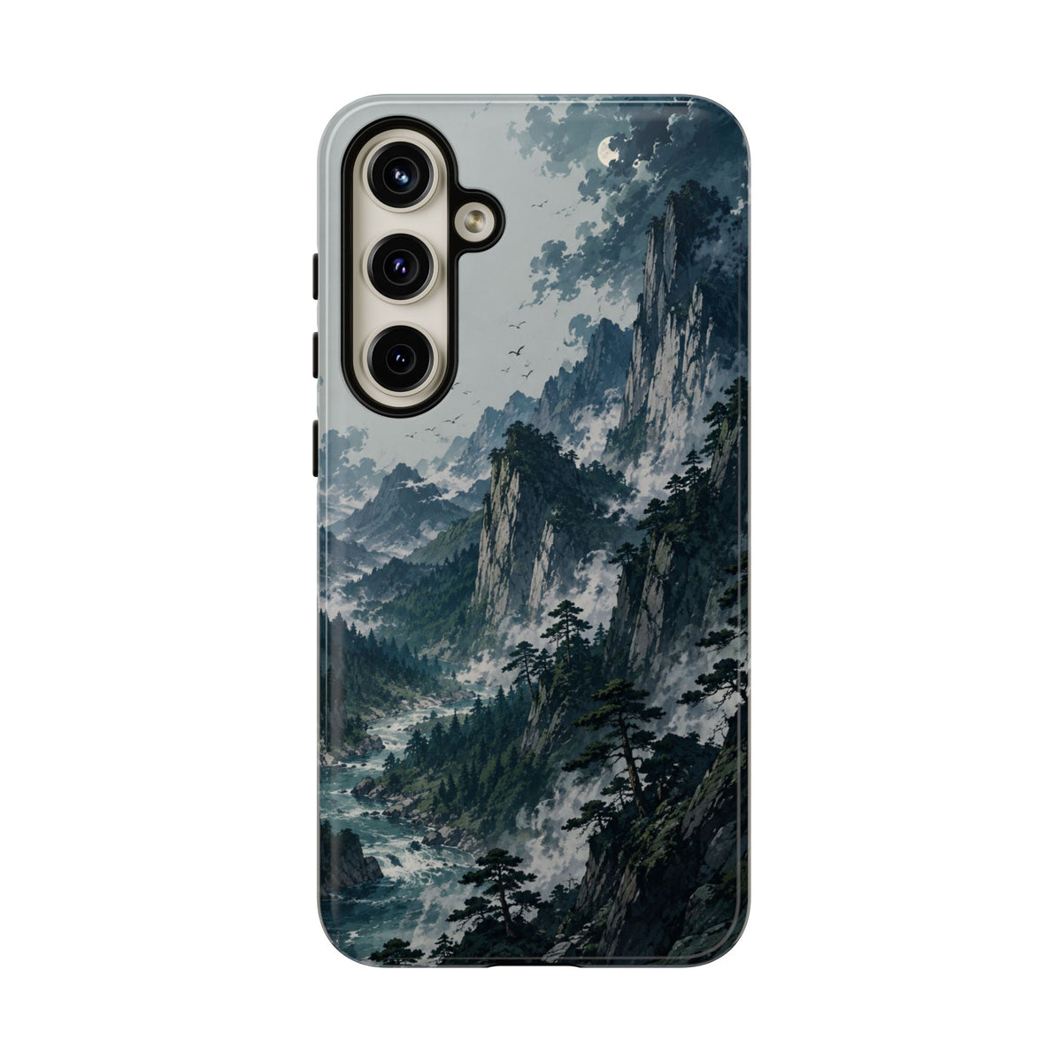 Mountain Landscape Phone Case — Misty Peaks Protective Tough Case