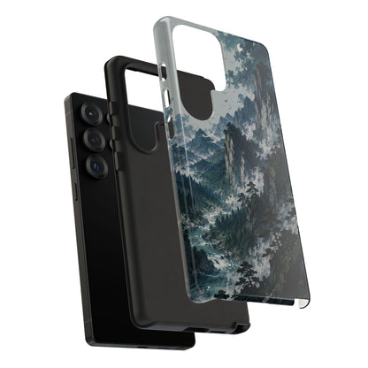 Mountain Landscape Phone Case — Misty Peaks Protective Tough Case