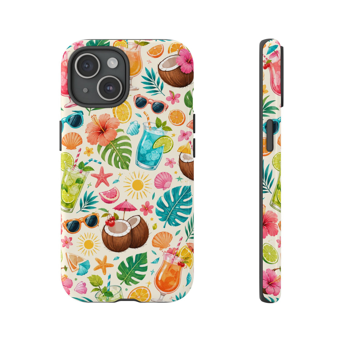 Tropical Cocktail Phone Case — Summer Beach Pattern iPhone Case