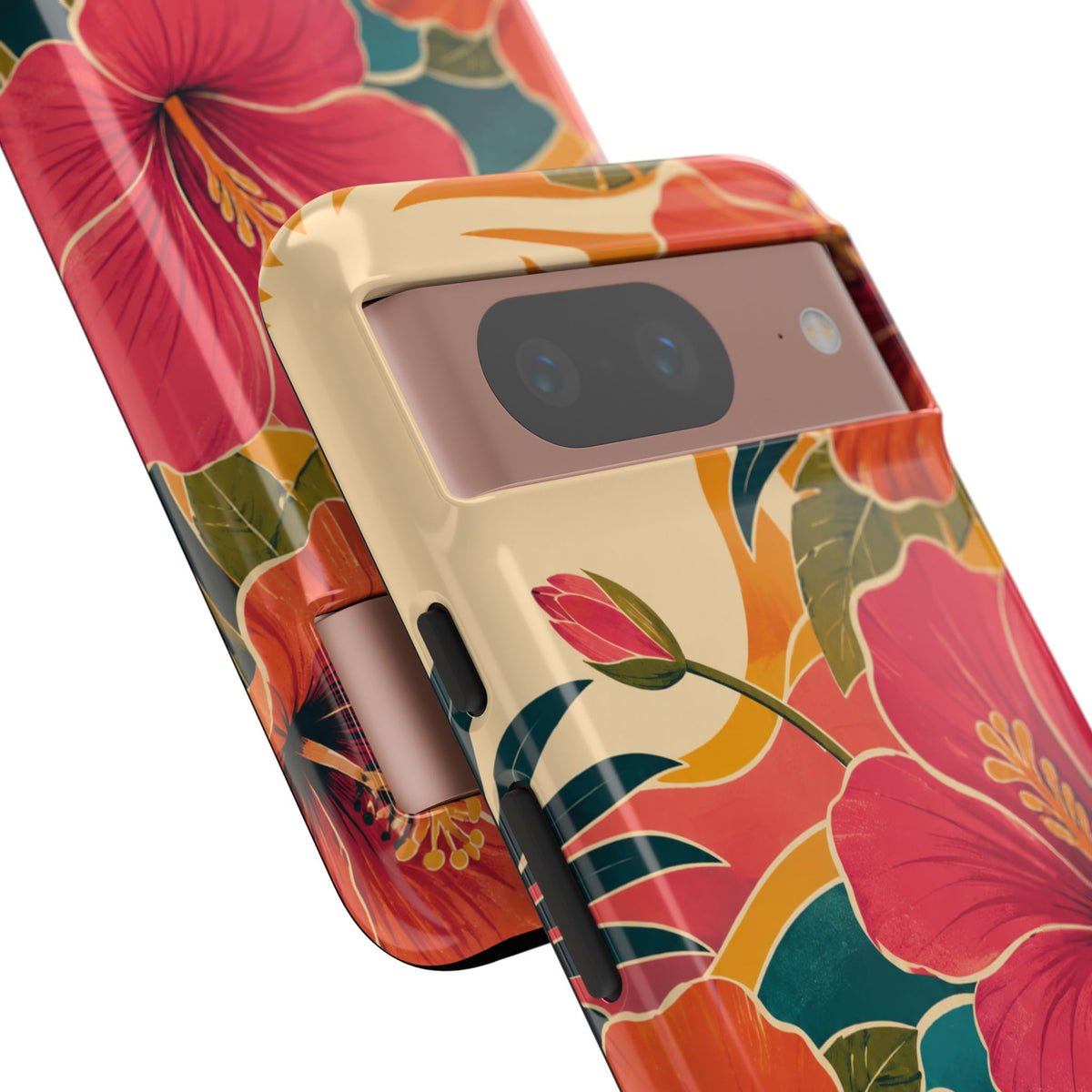 Tropical Floral Tough Phone Case — Sunset Vibes  Protective Cover