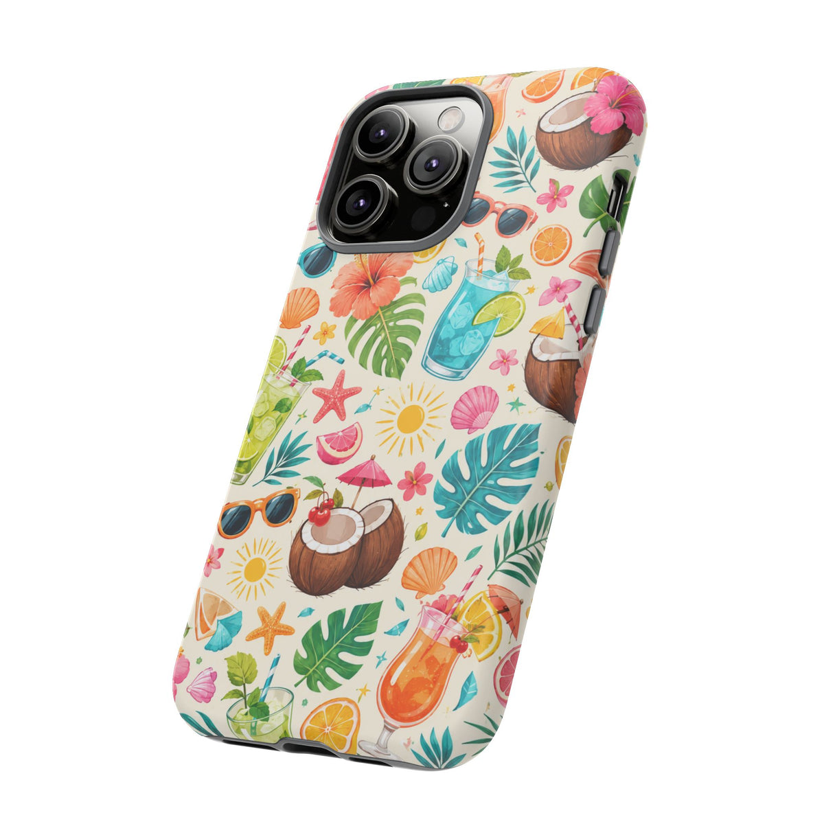 Tropical Cocktail Phone Case — Summer Beach Pattern iPhone Case