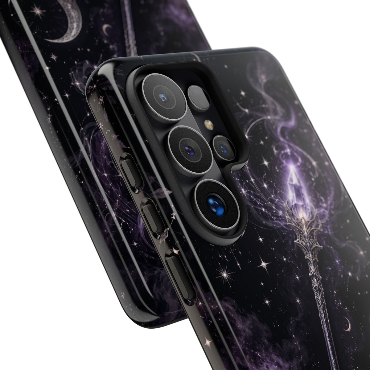Celestial Magic Wand Phone Case — Mystic Moon & Stars Galaxy Tough Case