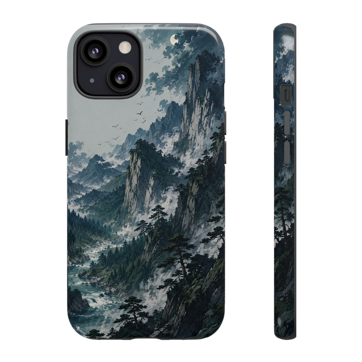 Mountain Landscape Phone Case — Misty Peaks Protective Tough Case