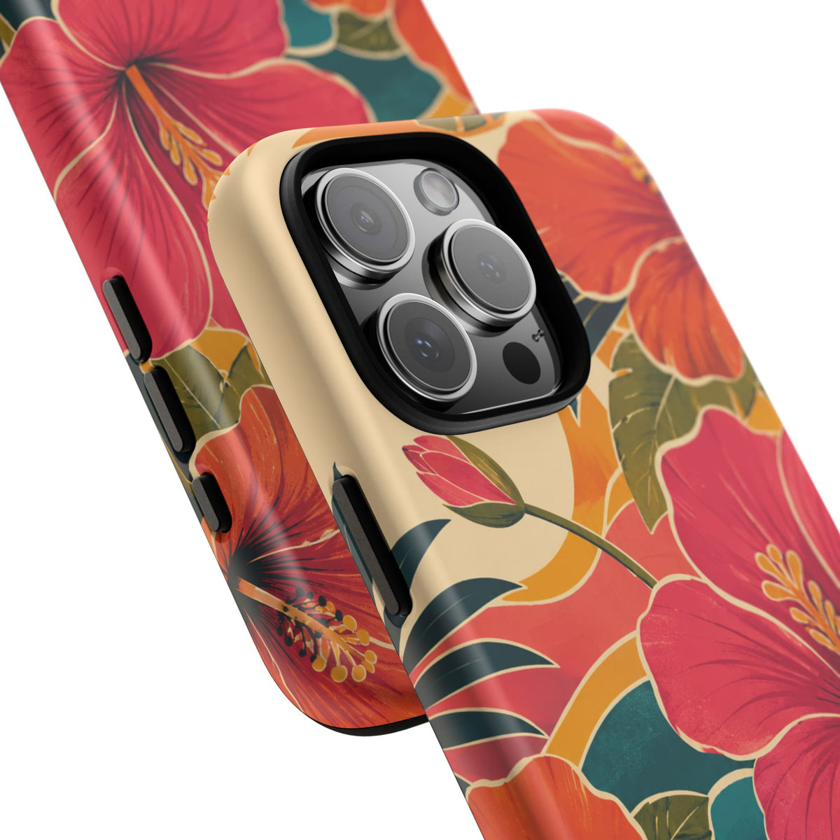 Tropical Floral Tough Phone Case — Sunset Vibes  Protective Cover