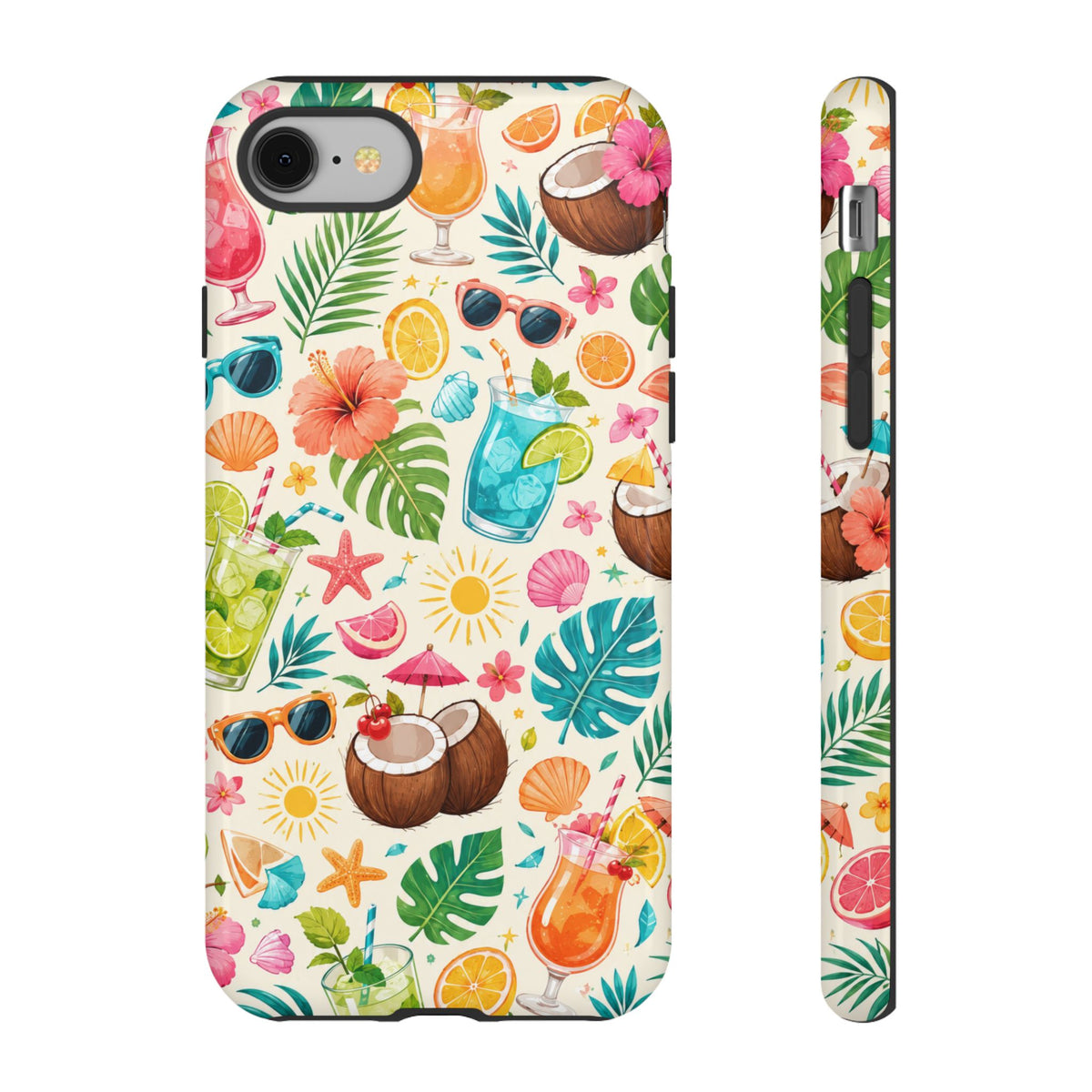 Tropical Cocktail Phone Case — Summer Beach Pattern iPhone Case