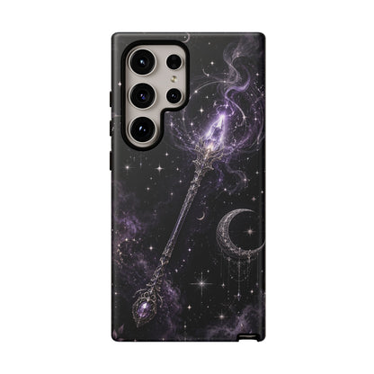 Celestial Magic Wand Phone Case — Mystic Moon & Stars Galaxy Tough Case