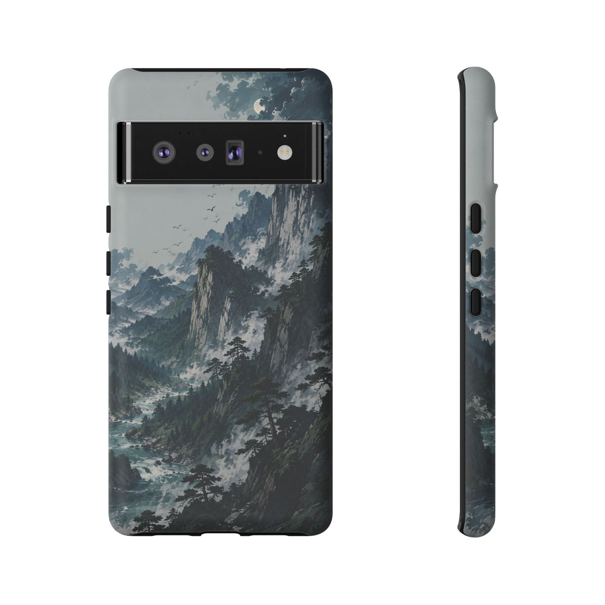 Mountain Landscape Phone Case — Misty Peaks Protective Tough Case