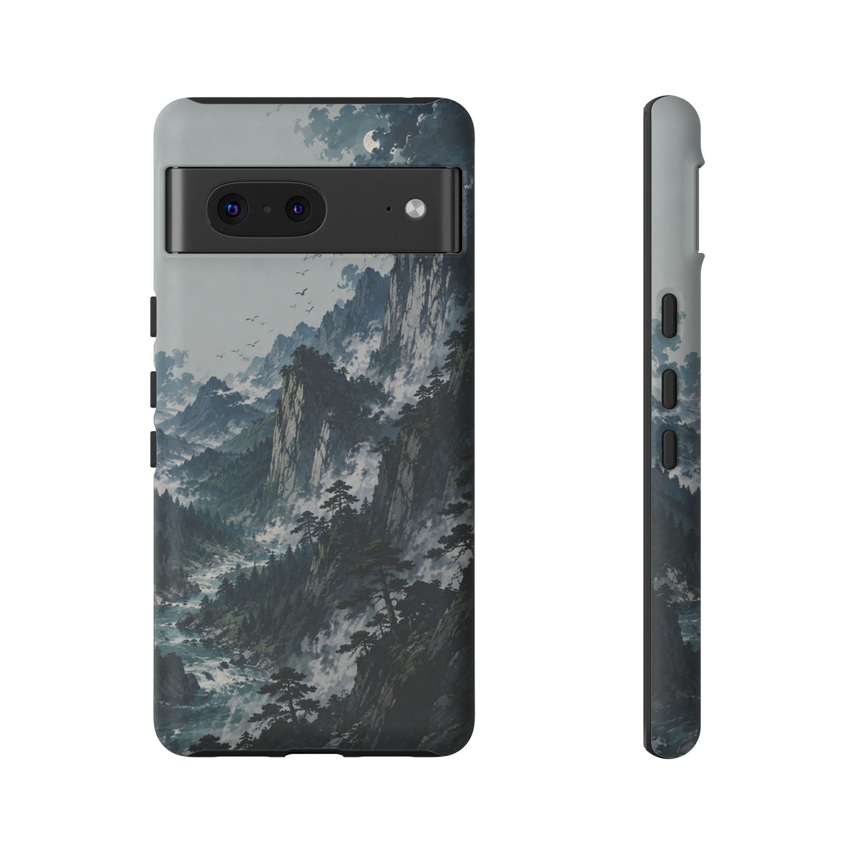 Mountain Landscape Phone Case — Misty Peaks Protective Tough Case