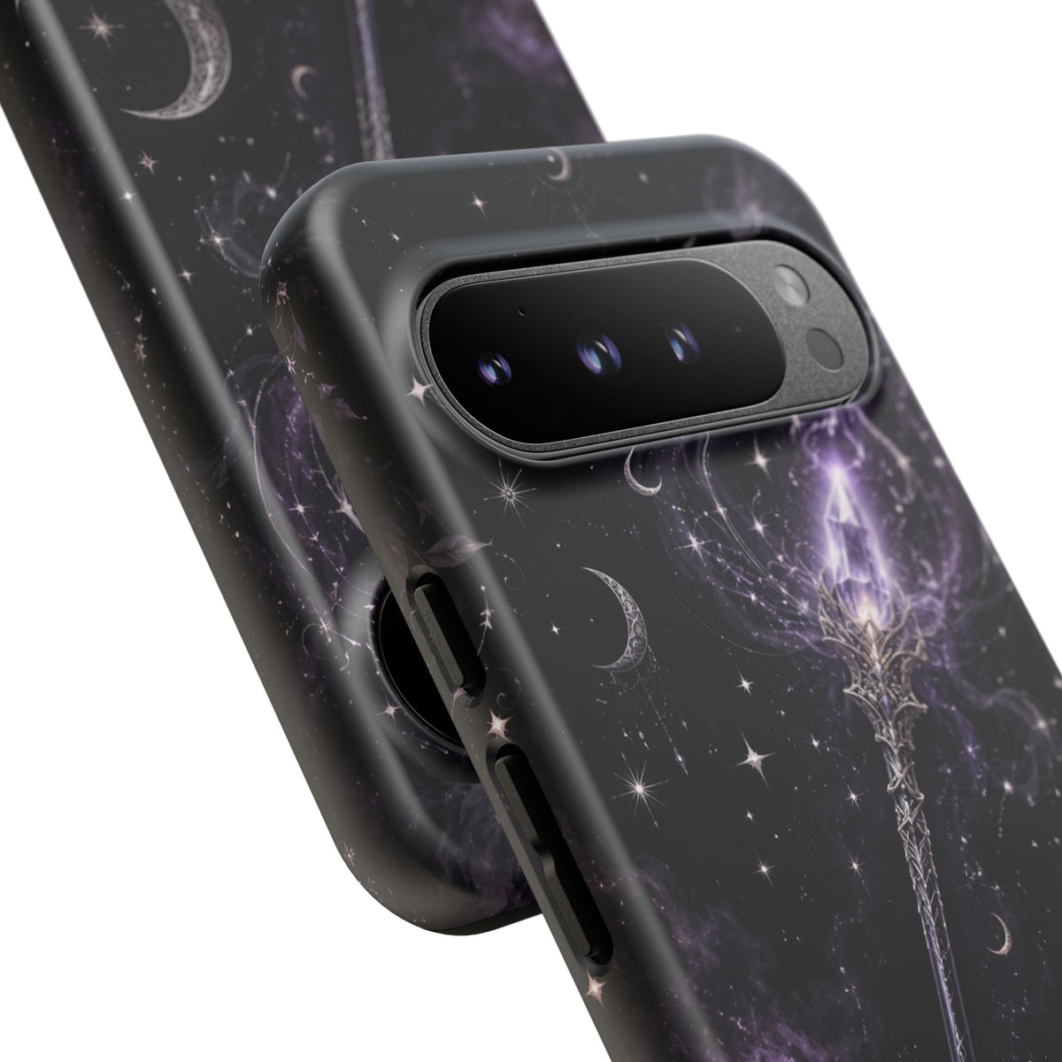 Celestial Magic Wand Phone Case — Mystic Moon & Stars Galaxy Tough Case