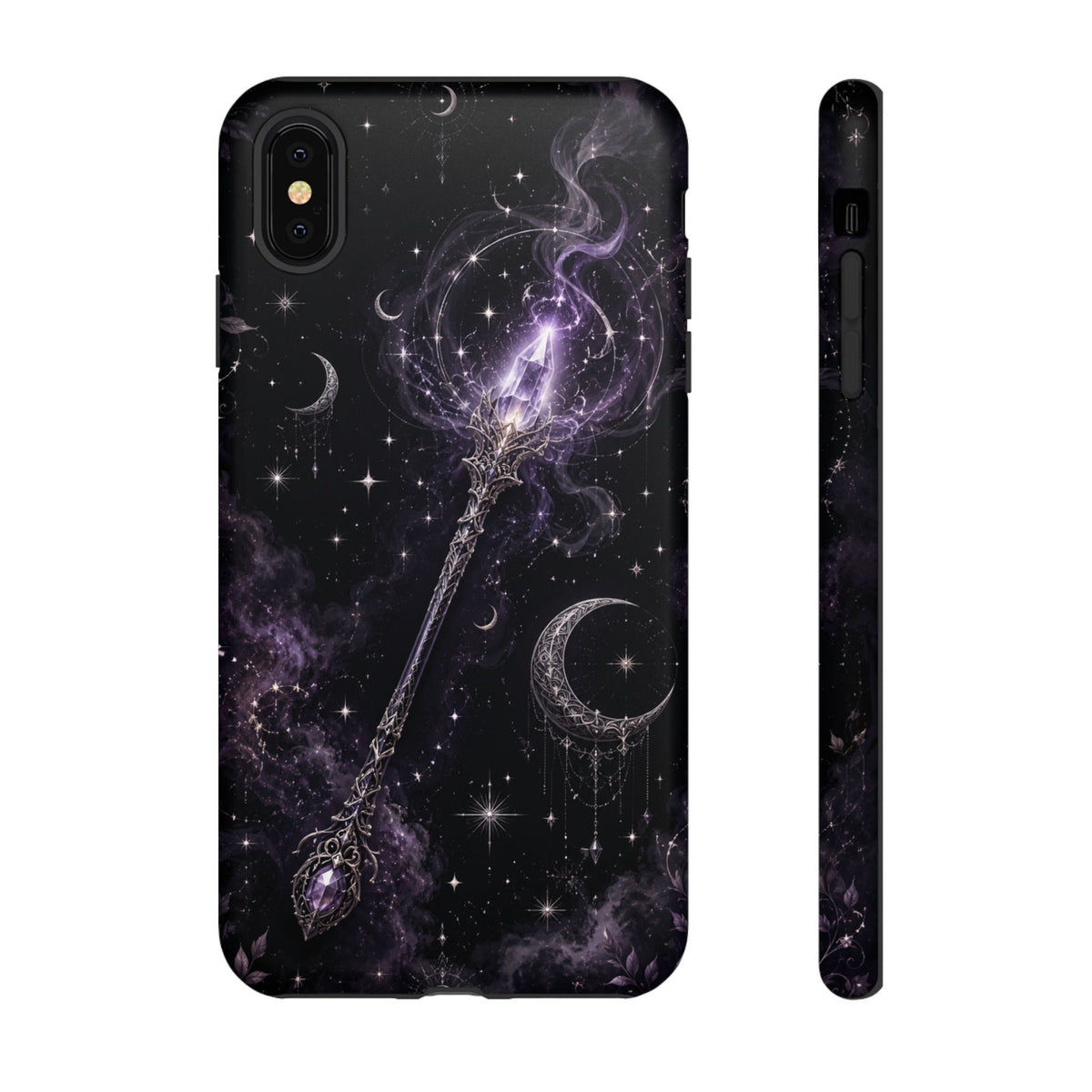 Celestial Magic Wand Phone Case — Mystic Moon & Stars Galaxy Tough Case