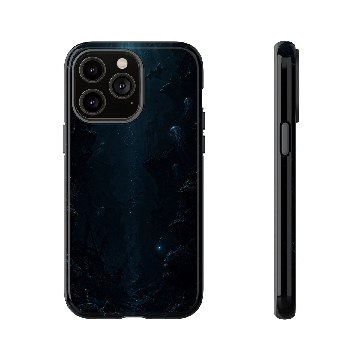 Dark Sea Trench Tough Phone Case — Protective Stylish iPhone Cover