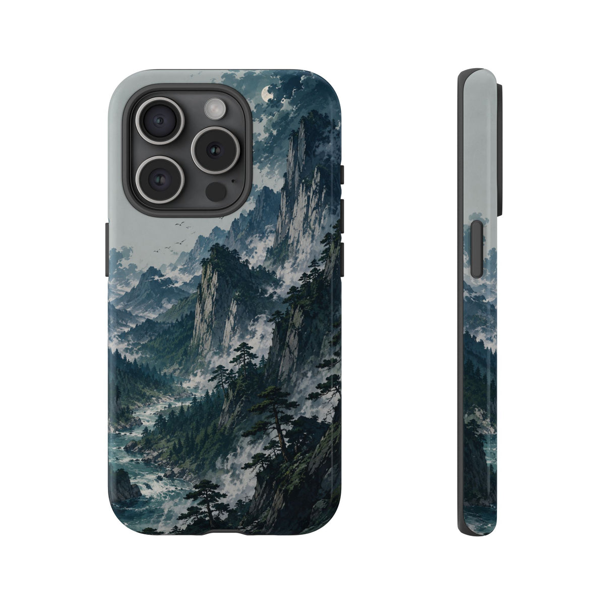 Mountain Landscape Phone Case — Misty Peaks Protective Tough Case