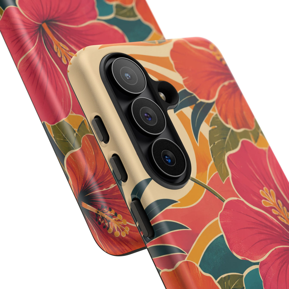Tropical Floral Tough Phone Case — Sunset Vibes  Protective Cover