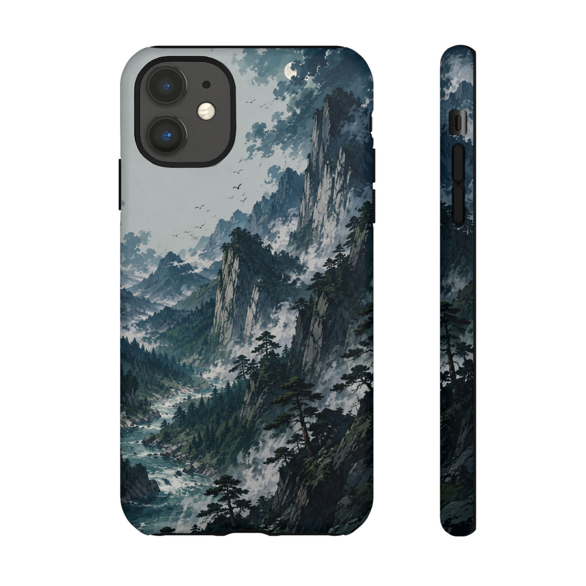Mountain Landscape Phone Case — Misty Peaks Protective Tough Case