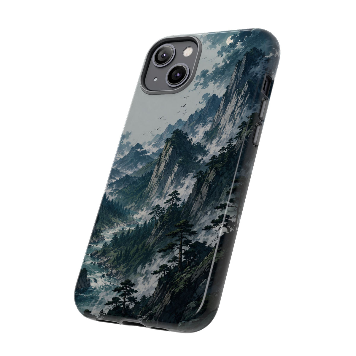 Mountain Landscape Phone Case — Misty Peaks Protective Tough Case