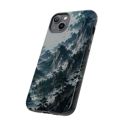 Mountain Landscape Phone Case — Misty Peaks Protective Tough Case