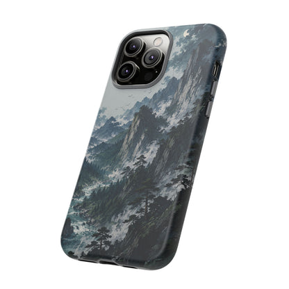 Mountain Landscape Phone Case — Misty Peaks Protective Tough Case