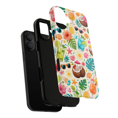 Tropical Cocktail Phone Case — Summer Beach Pattern iPhone Case