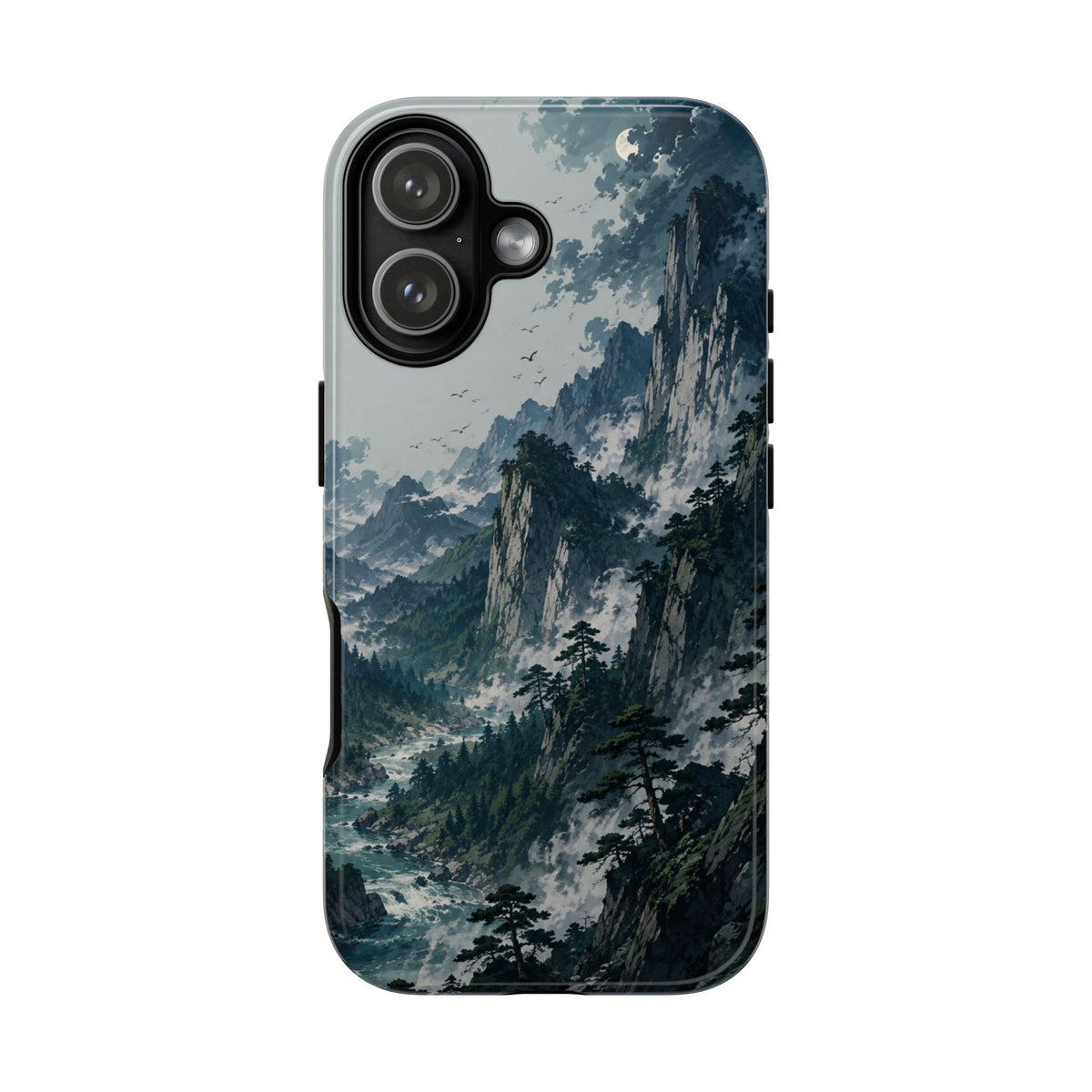 Mountain Landscape Phone Case — Misty Peaks Protective Tough Case
