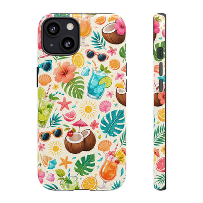 Tropical Cocktail Phone Case — Summer Beach Pattern iPhone Case