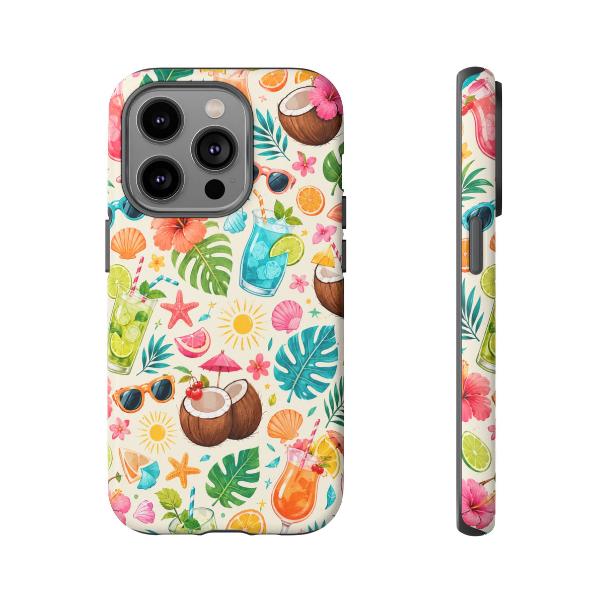 Tropical Cocktail Phone Case — Summer Beach Pattern iPhone Case