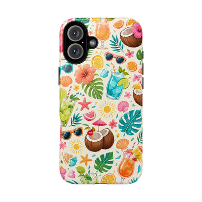Tropical Cocktail Phone Case — Summer Beach Pattern iPhone Case